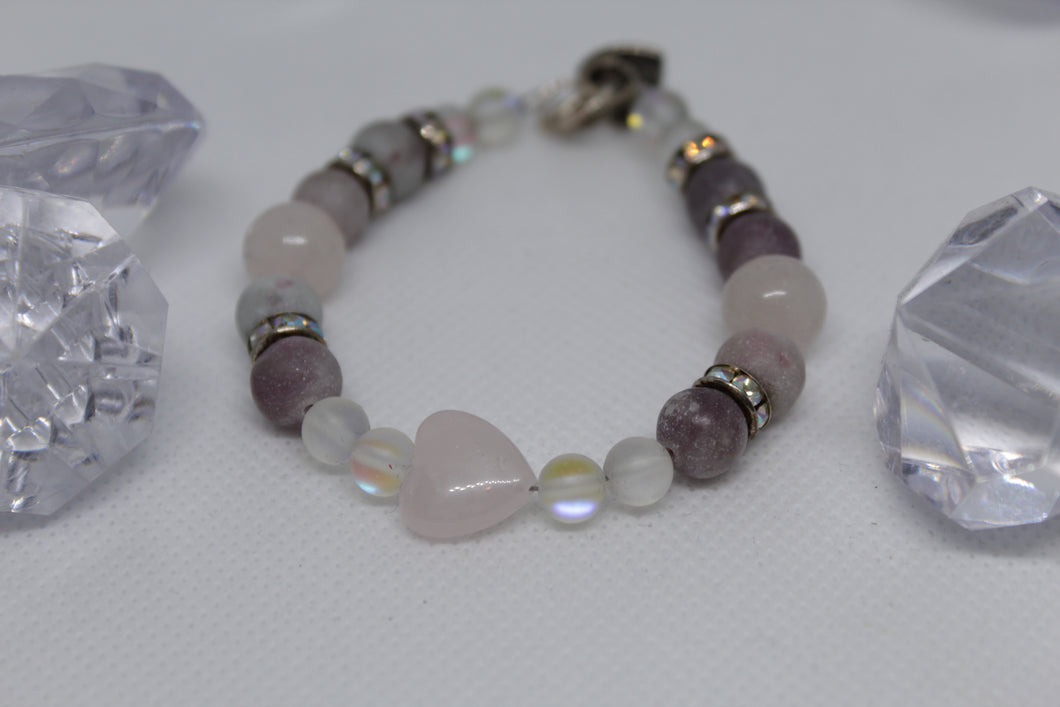 Rose quartz/ amethyst bracelet