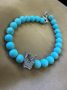 Turquoise crown bracelet