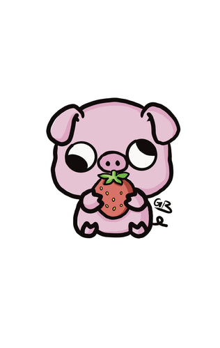 Strawberry sticker