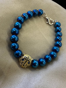 Lion bracelet (midnight blue)