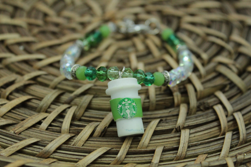 Green starbies cup bracelet