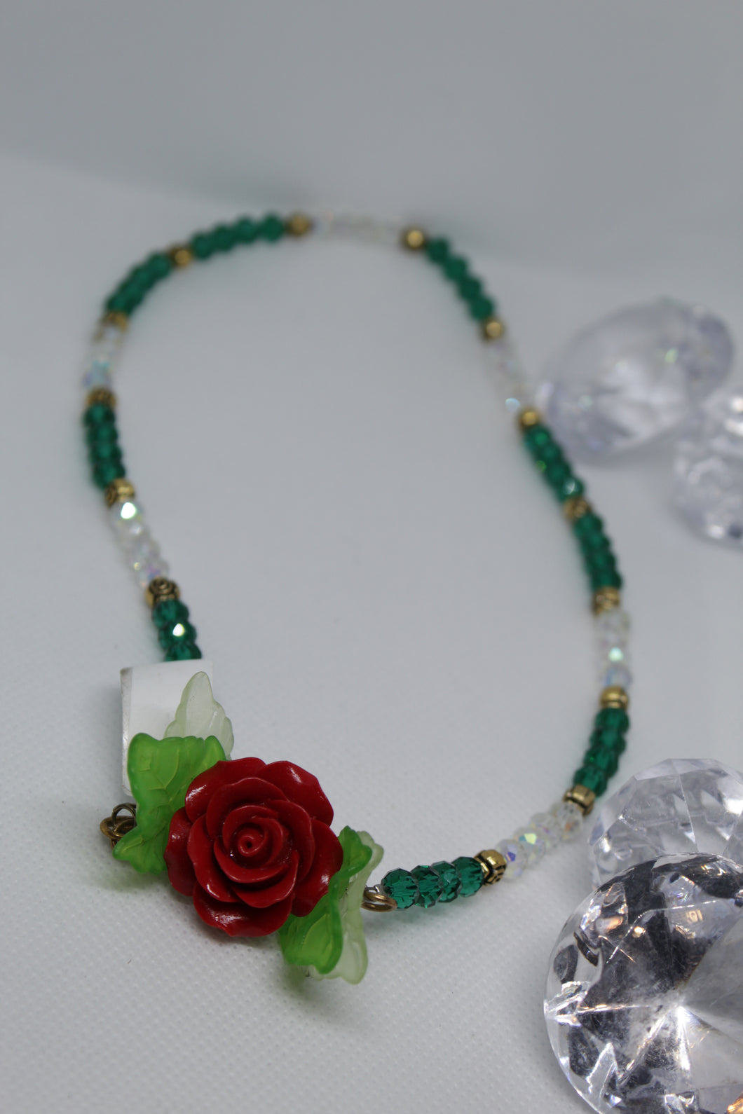 Red rose necklace