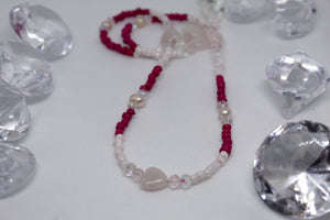 Rose quartz necklace