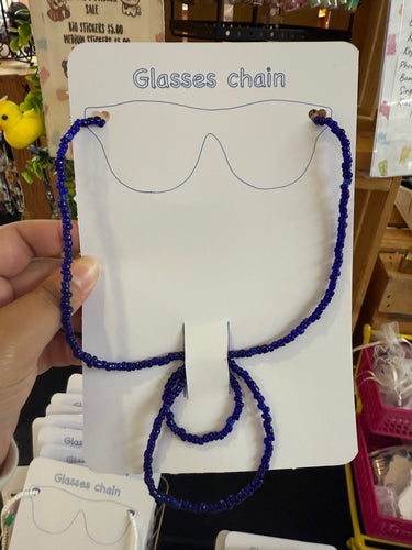 Royal blue glasses chain