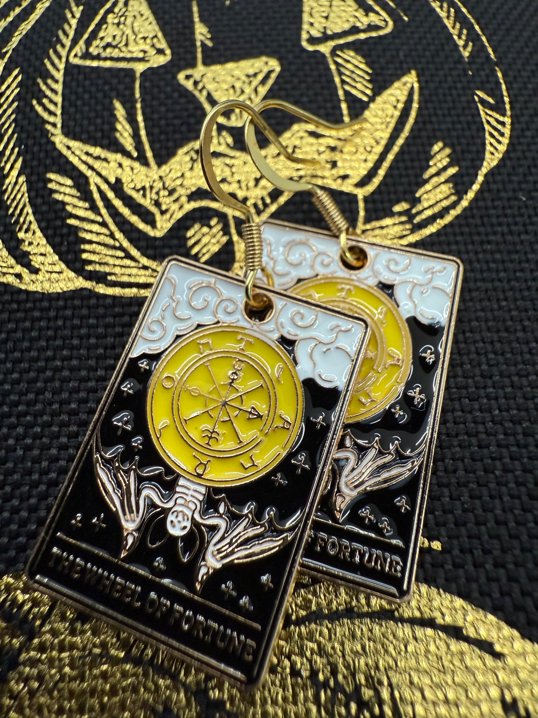 Tarot card earrings