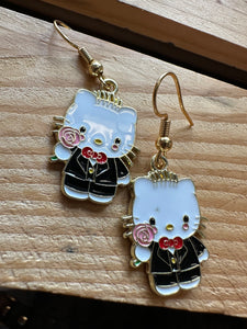 Hello kitty earrings (wedding)