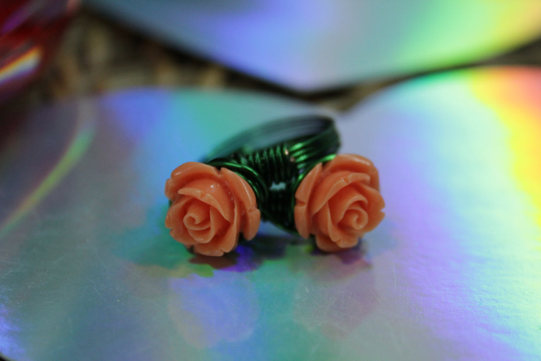 Orange rose ring