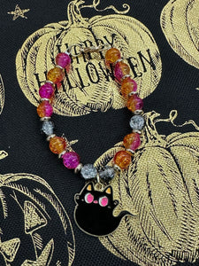 Halloween black kitty bracelets