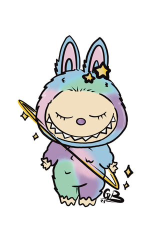 Pastel labubu stickers