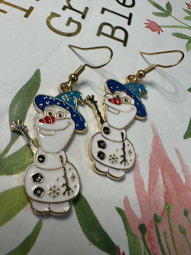 Olaf earrings (snow hat)