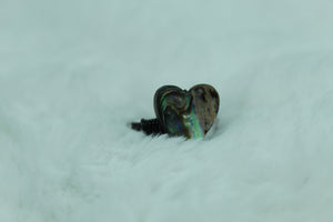 Abalone heart ring