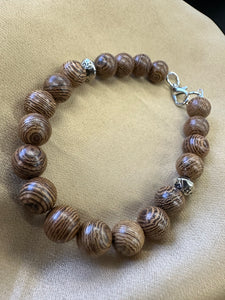 Wooden bead bracelet