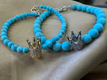 Load image into Gallery viewer, Turquoise crown bracelet