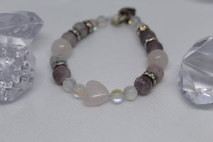 Rose quartz/ amethyst bracelet