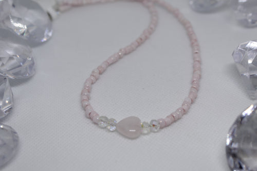 Rose quartz necklace (pink)