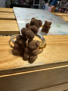 Felt bear rings