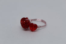 Load image into Gallery viewer, Lots of love ring (red heart)