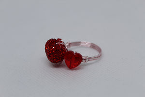 Lots of love ring (red heart)