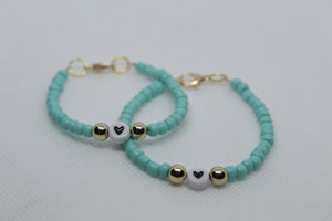 Heart turquoise bracelet (kids size)