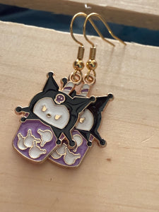 Hello kitty boba earrings