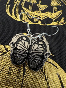 Butterfly’s and bats earrings