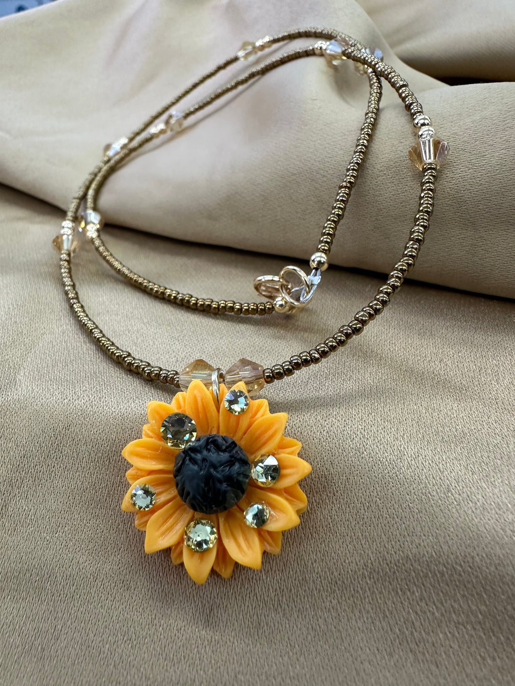 Sunflower necklace