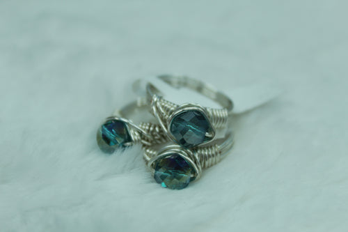 Blue glass ring