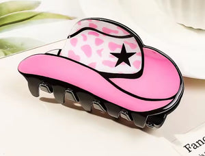 Cowgirl hat hair clips
