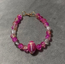 Load image into Gallery viewer, Football pink bracelet