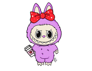 Labubu drink sticker