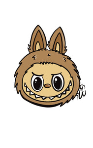 Labubu head stickers