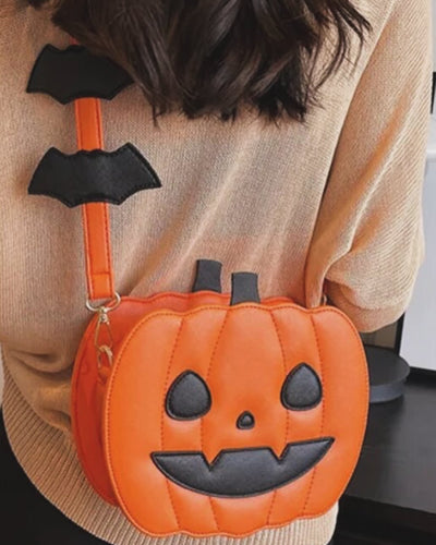 Pumpkin crossbody purse