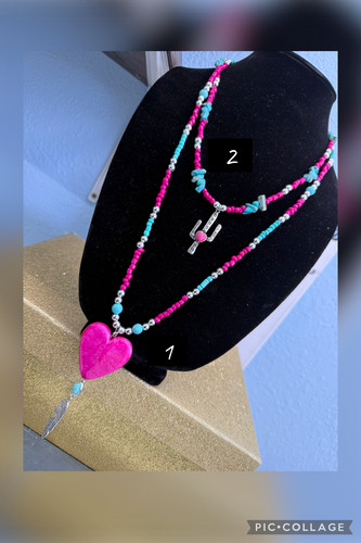 Pink and pretty cowgirl necklace