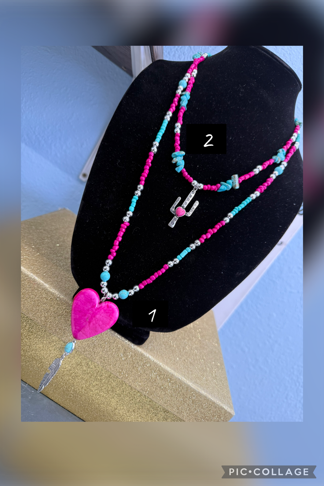 Pink and pretty cowgirl necklace