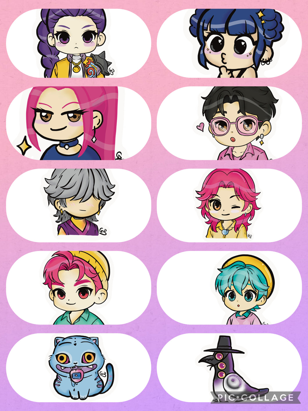 K-pop demon hunter sticker pack