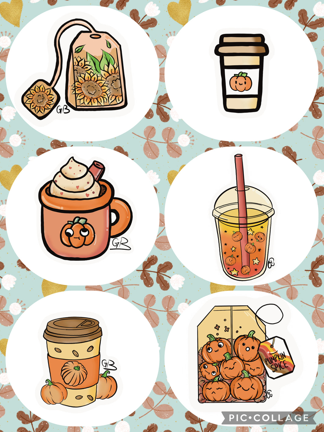 Pumpkin spice fall sticker pack