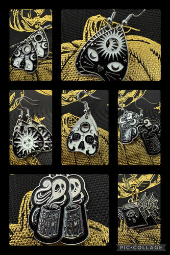 Coffee and spell earrings