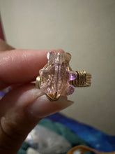 Load image into Gallery viewer, Pink glass bear rings