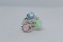 Load image into Gallery viewer, Multi color heart rings