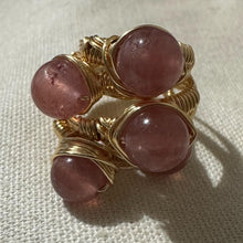 Load image into Gallery viewer, Strawberry quartz rings