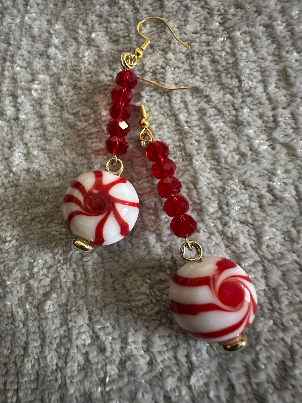 Peppermint dangle earrings