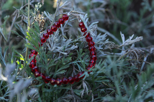 solid red bracelet