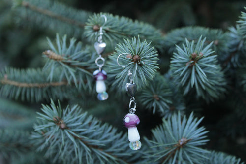 mushroom earrings 1