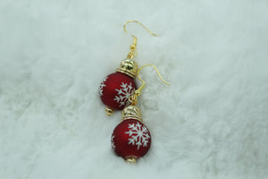 ornament earrings (snowflakes)