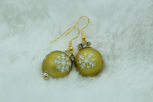 ornament earrings (snowflakes)