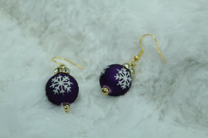 ornament earrings (snowflakes)