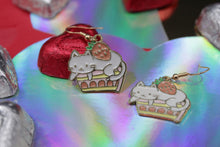 Load image into Gallery viewer, Cupcake cat earrings