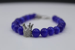 Silver crown bracelet