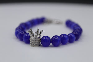 Silver crown bracelet