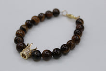 Load image into Gallery viewer, Tiger eye crown(gold)